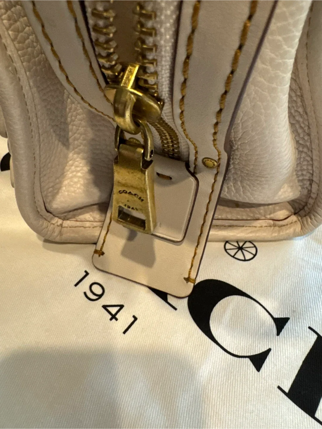 Coach Floral Appliqué Leather Handbag image indicator(5)