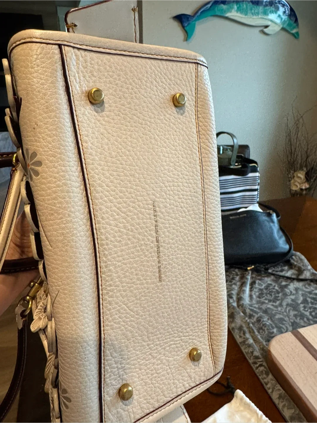 Coach Floral Appliqué Leather Handbag image indicator(4)