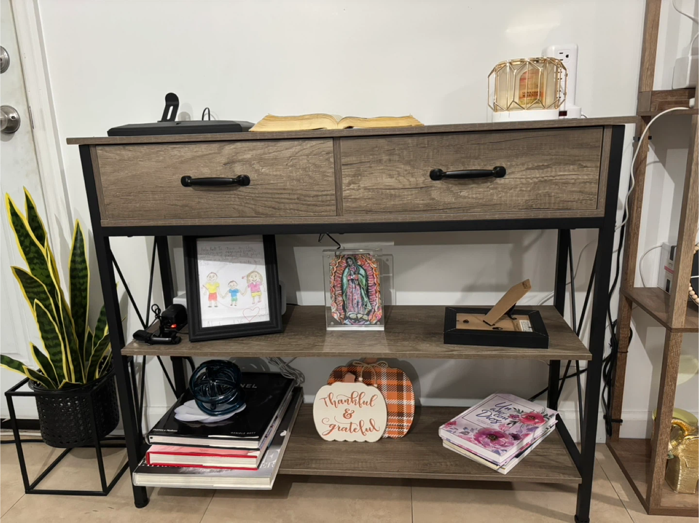 Console Table with Drawers & Shelves, 39.4 in