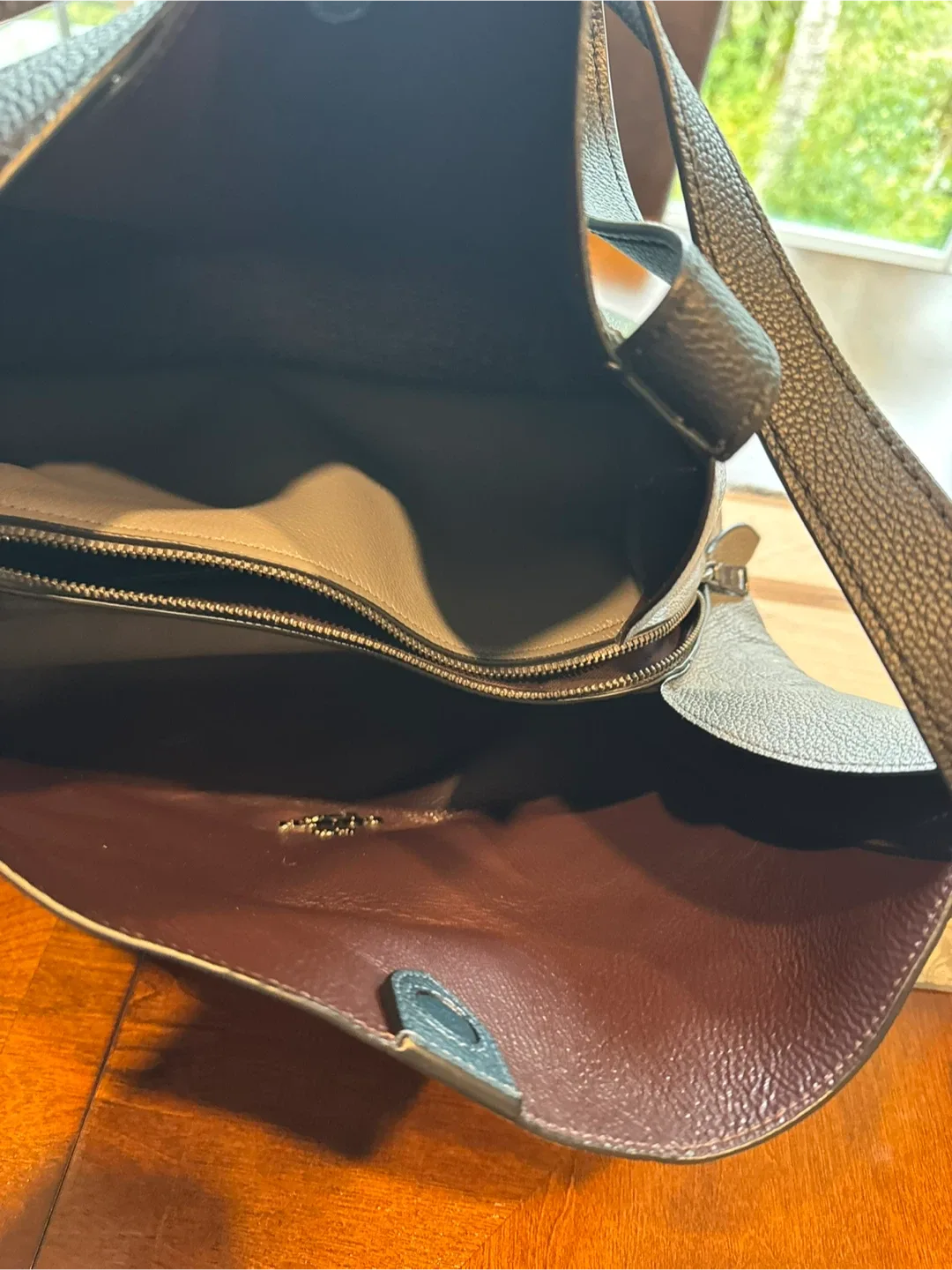 Coach Leather Shoulder Bag - Blue image indicator(3)