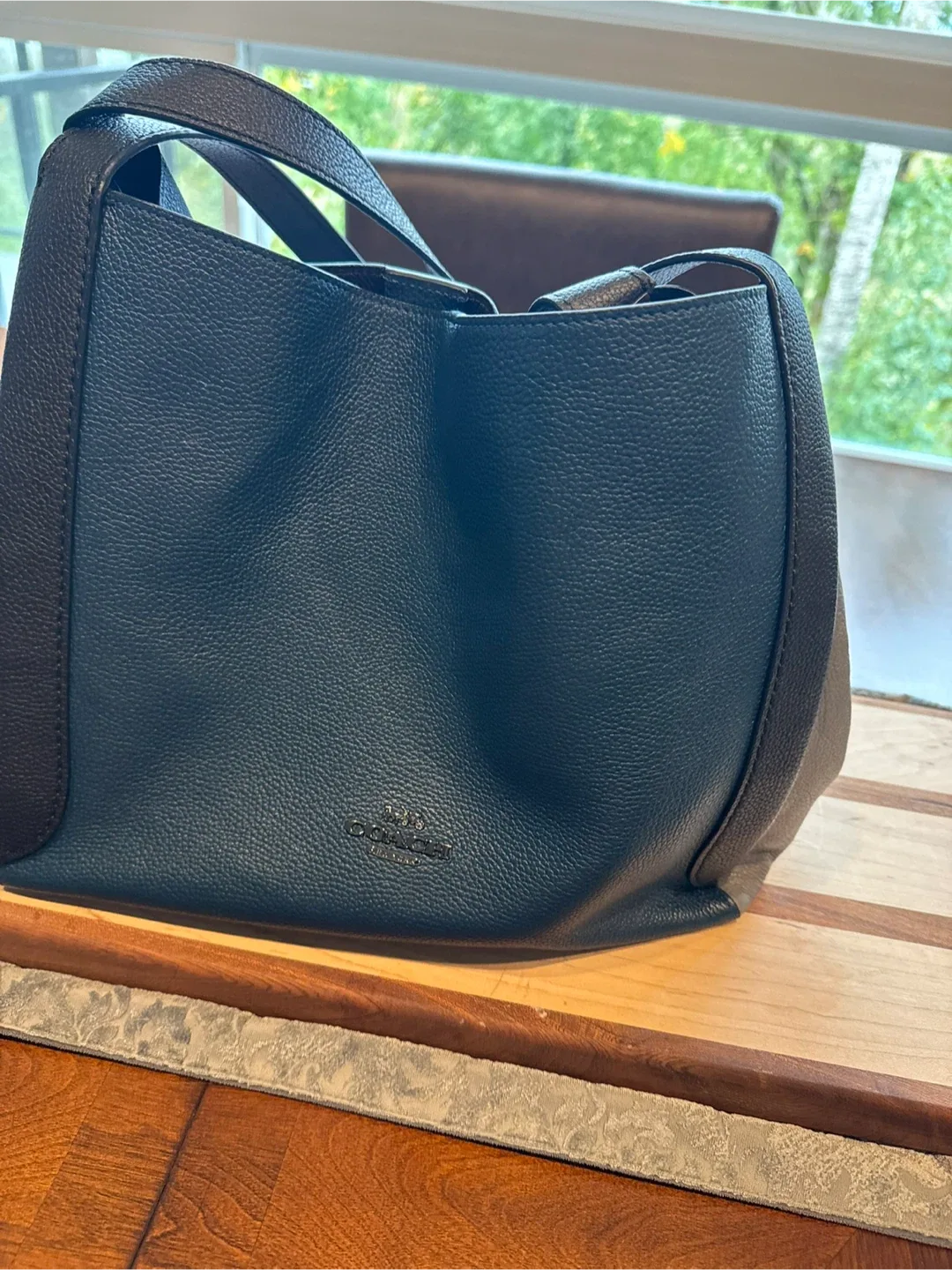 Coach Leather Shoulder Bag - Blue image indicator(2)