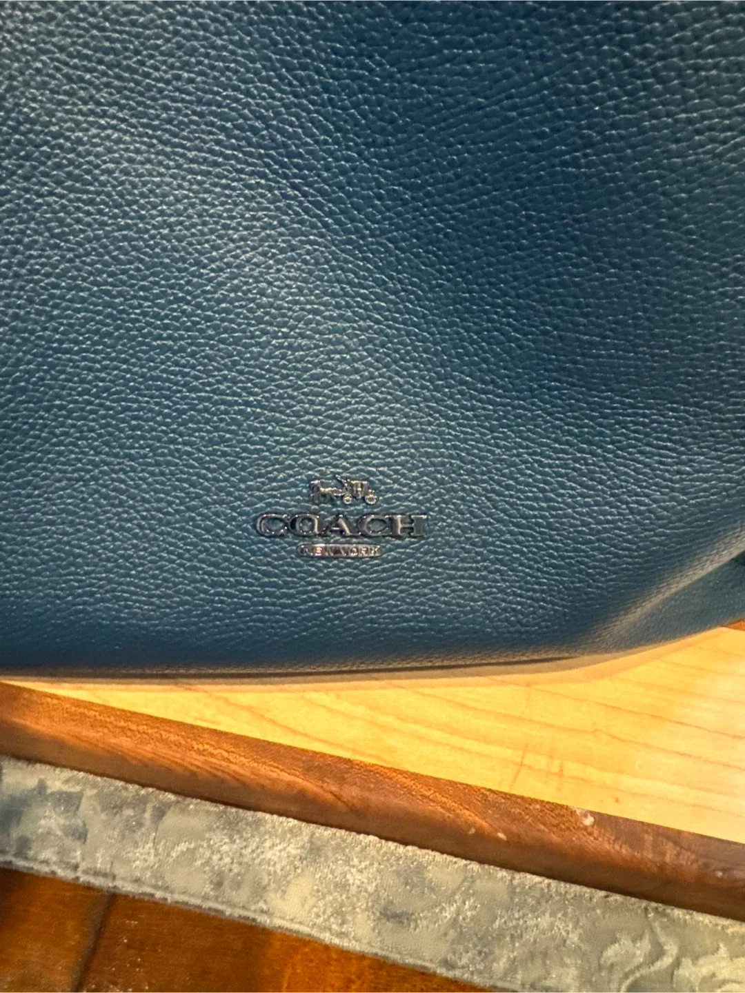 Coach Leather Shoulder Bag - Blue