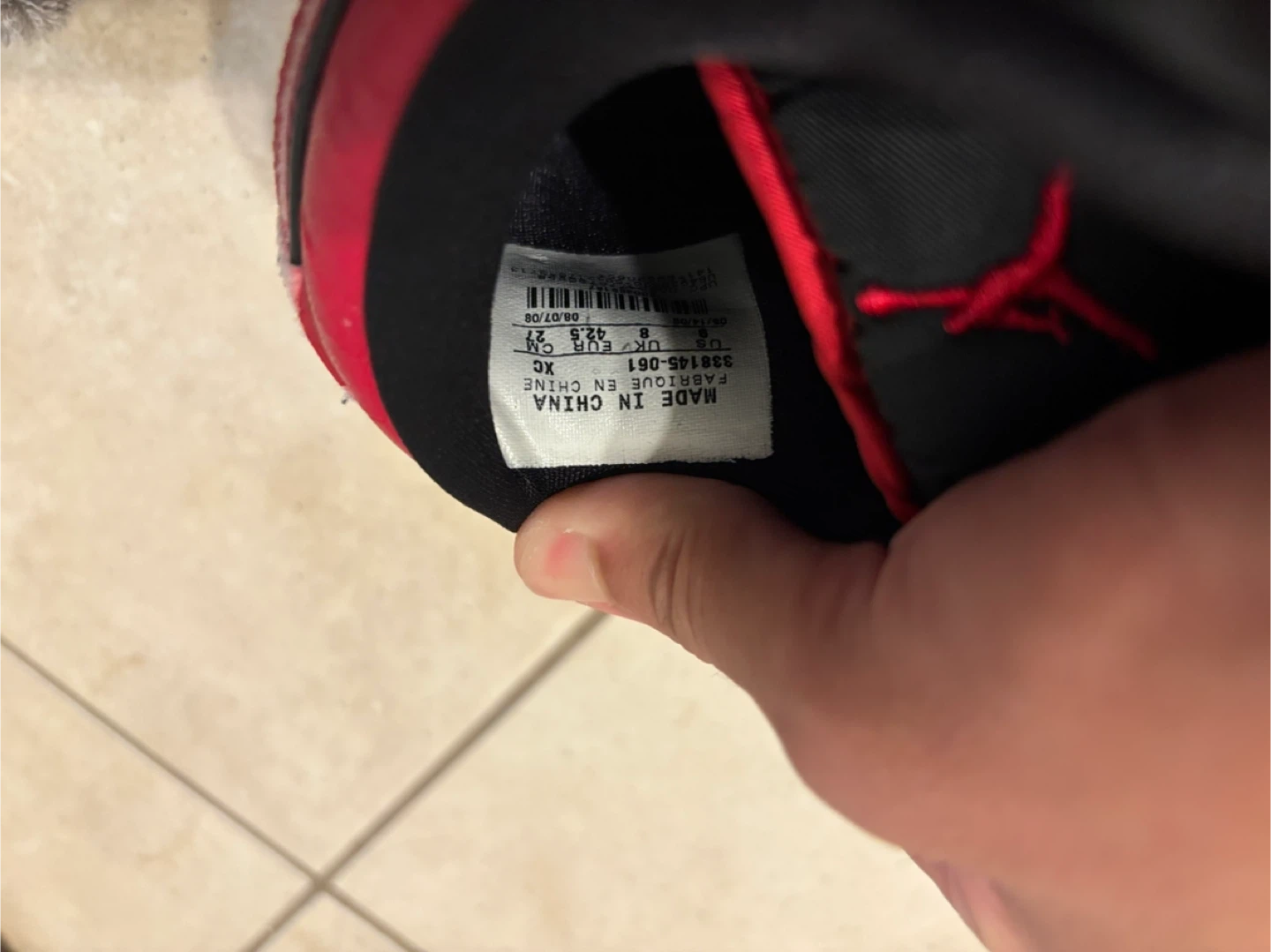 Nike Air Jordan 1 Low Red/Black - Size 8 US - photo 3