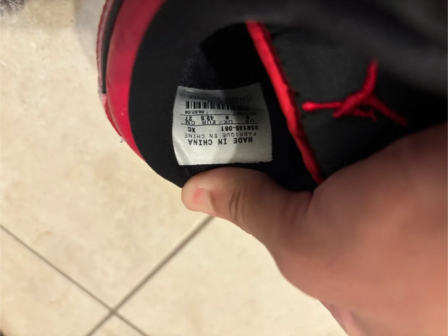 Nike Air Jordan 1 Low Red/Black - Size 8 US image indicator(3)