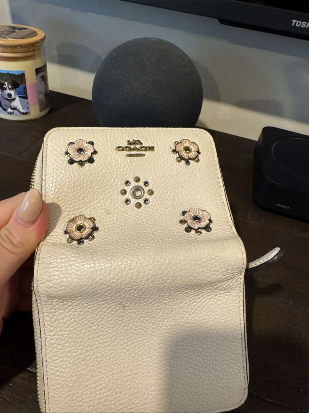 Coach Floral Appliqué Leather Wallet image indicator(2)