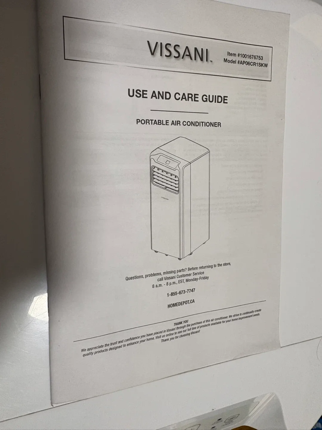 Vissani Portable Air Conditioner AP06CR1SKW image indicator(4)