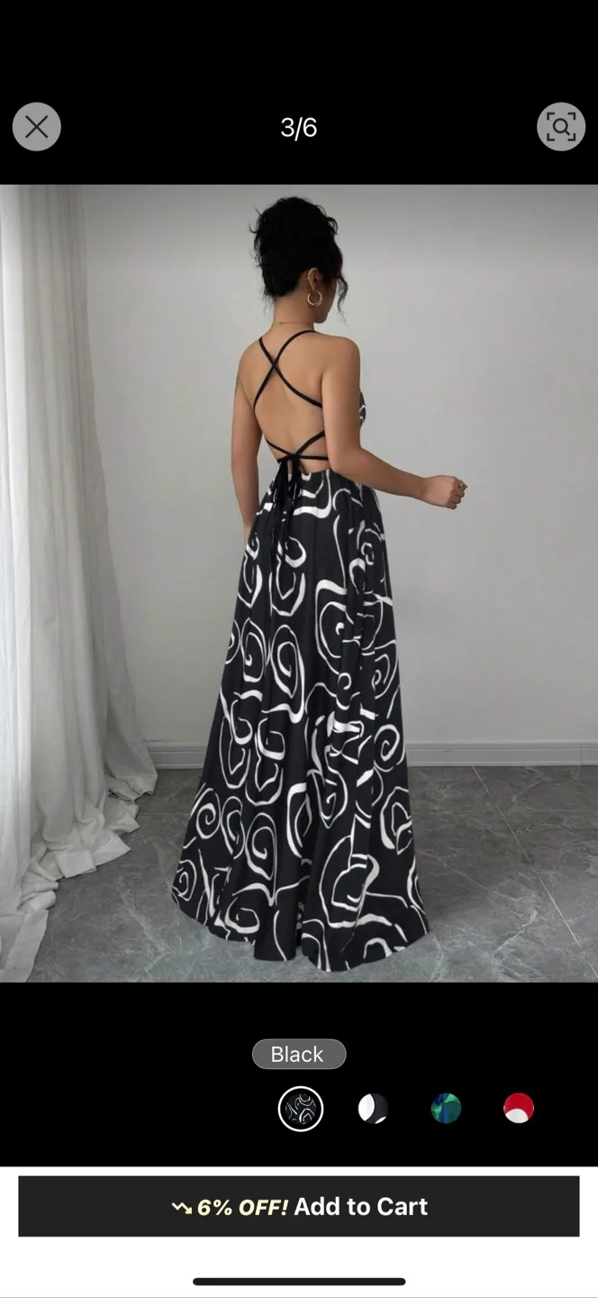 Brand new Black & White Patterned Maxi Dress