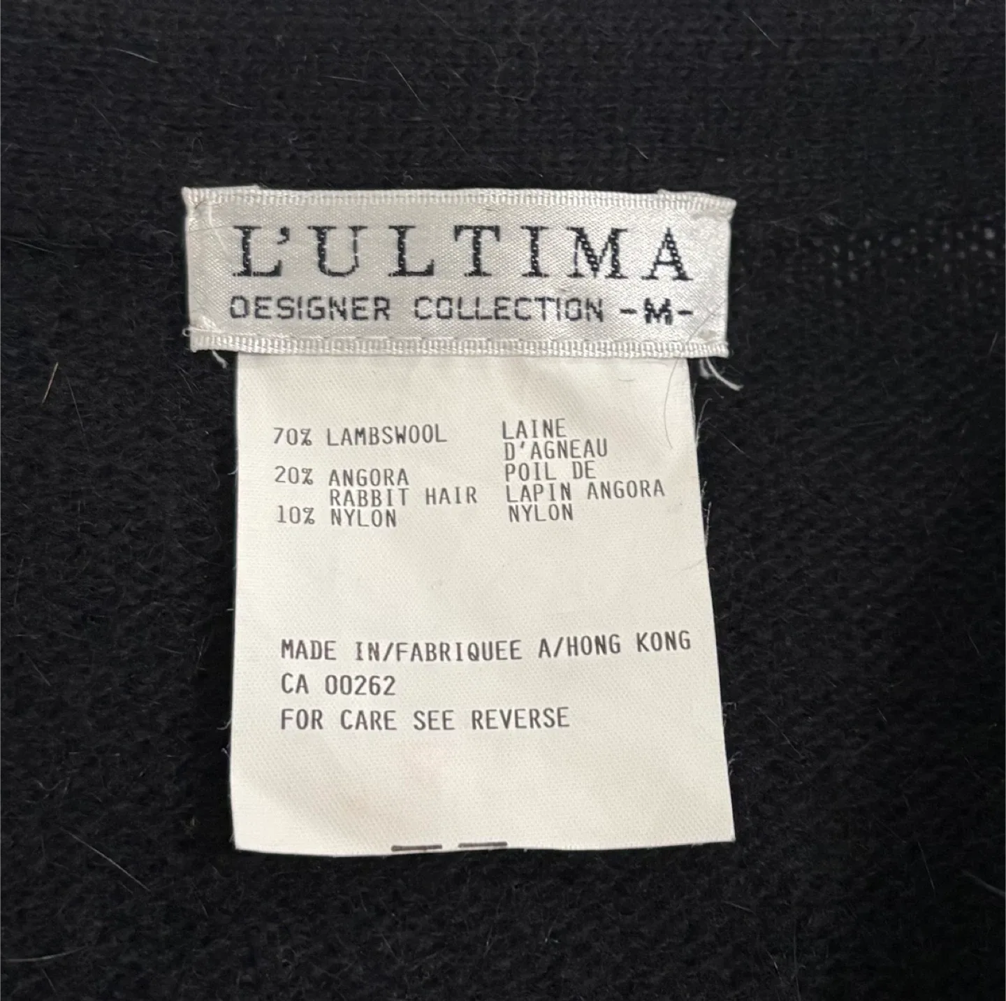 L'ULTIMA Designer Vintage Collection Black Cardigan Size M image indicator(4)