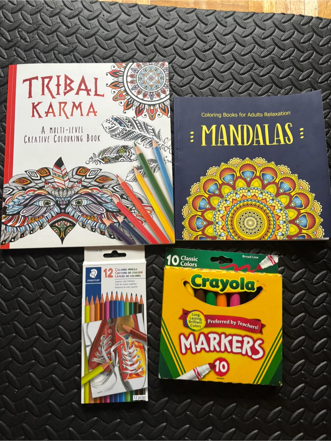 Adult Colouring Books, Markers & Staedtler Pencils