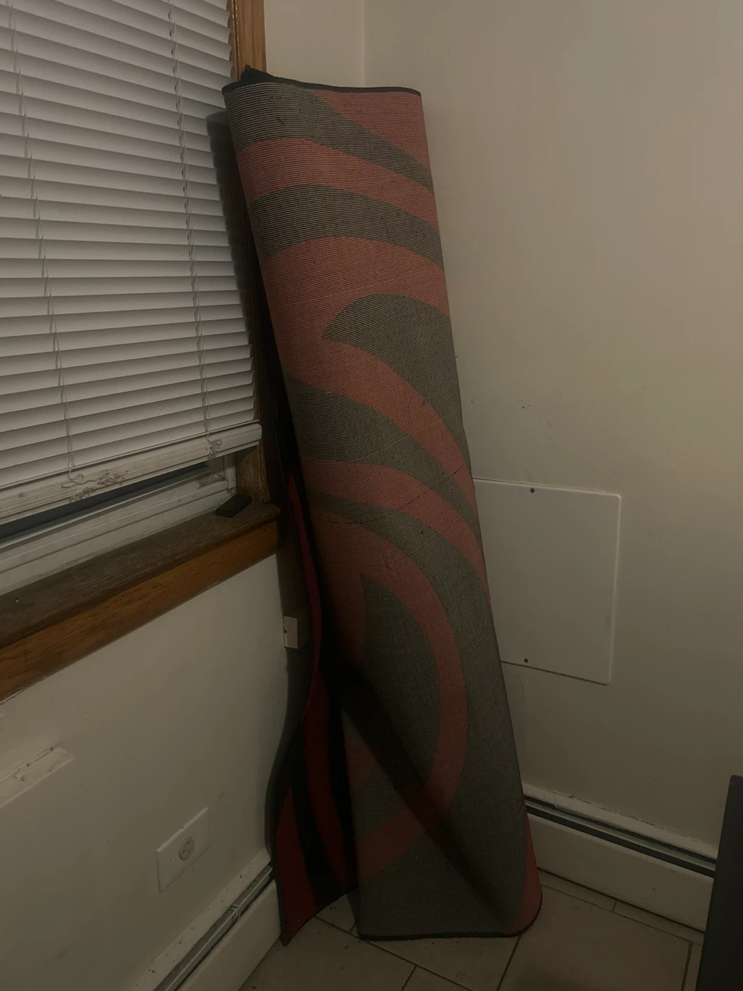 Black and red rug