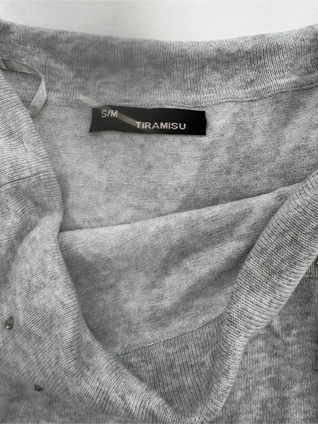 Grey Embellished Off-Shoulder Sweater - S/M image indicator(5)