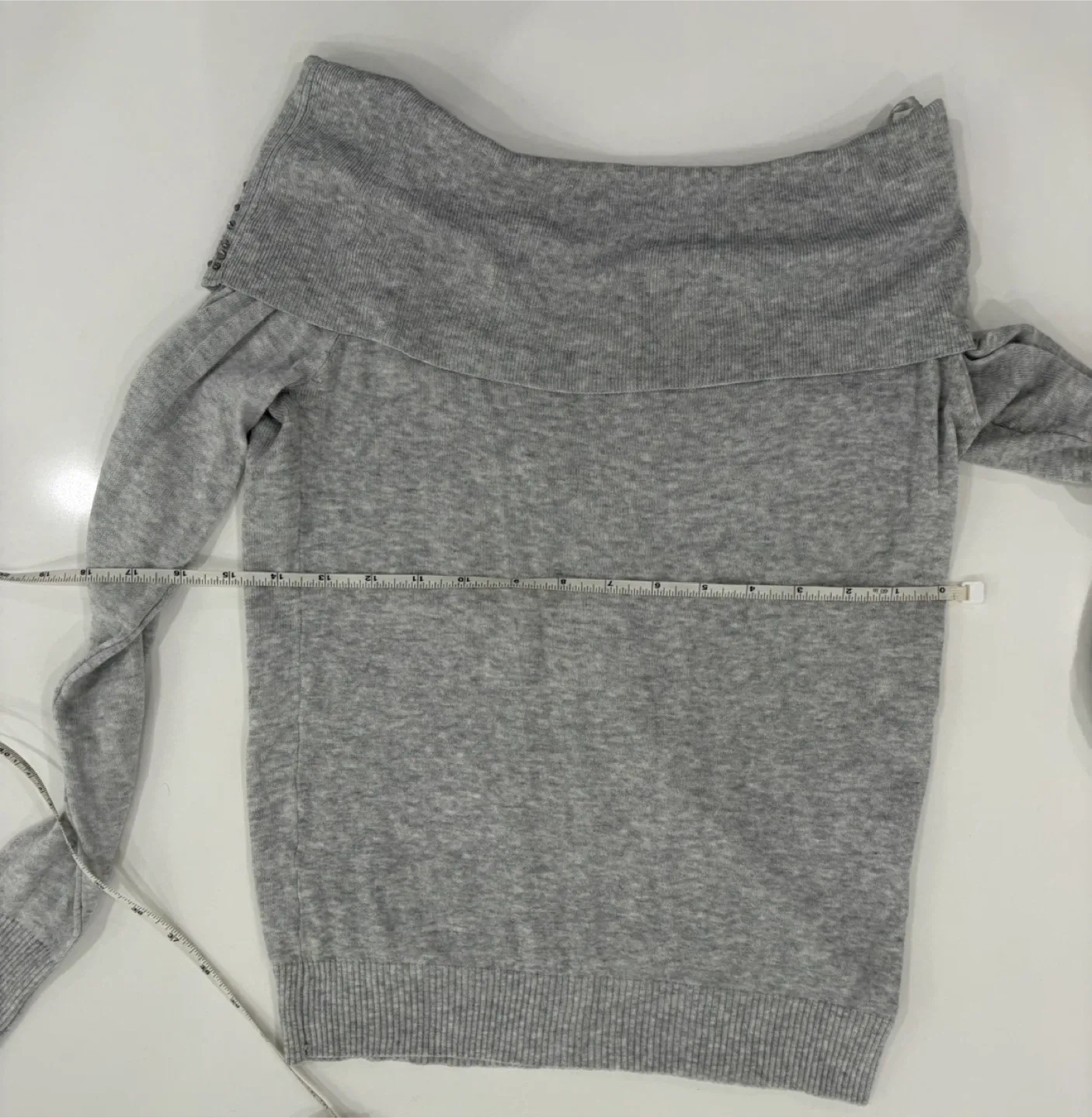 Grey Embellished Off-Shoulder Sweater - S/M image indicator(7)