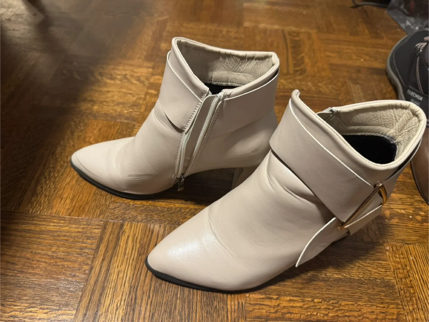 Beige Ankle Boots - Size 40