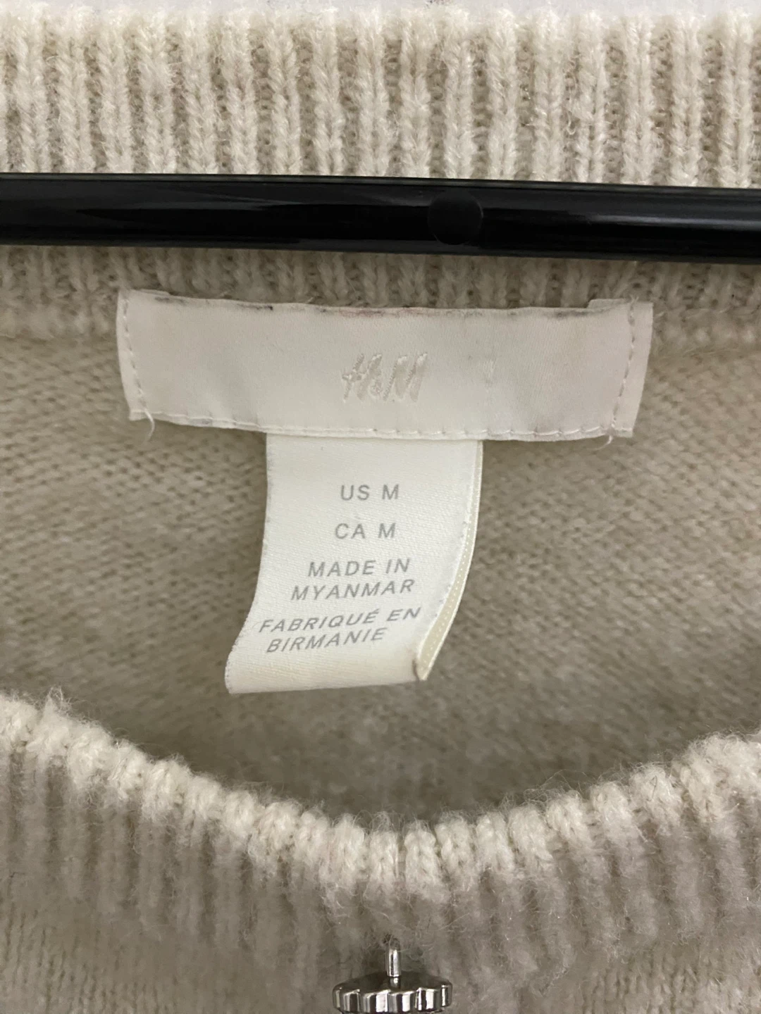H&M Cream Cardigan Size M - photo 3