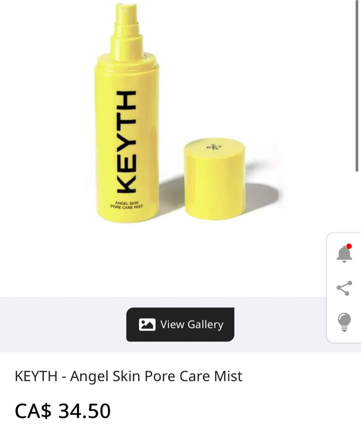 BNIB KEYTH Angel Skin Pore Care Mist 150ml
