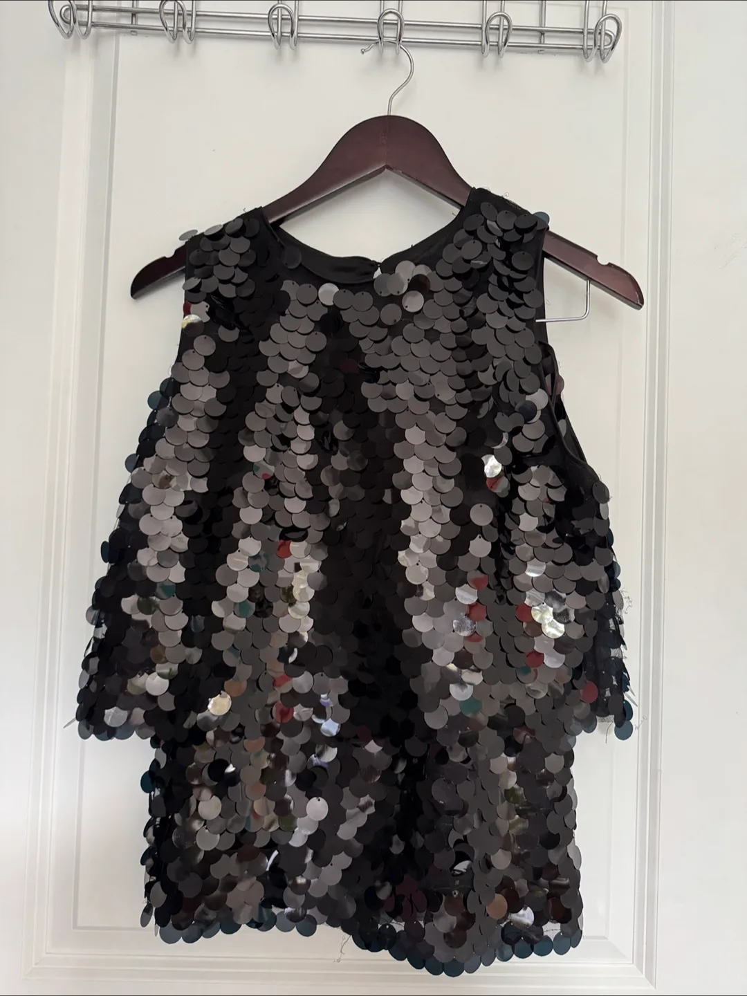 Rachel Zoe Black Sequin Mini Skirt and Tanktop Set- Size M thumbnail