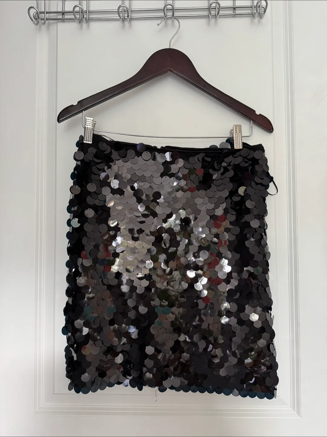Rachel Zoe Black Sequin Mini Skirt and Tanktop Set- Size M image indicator(3)