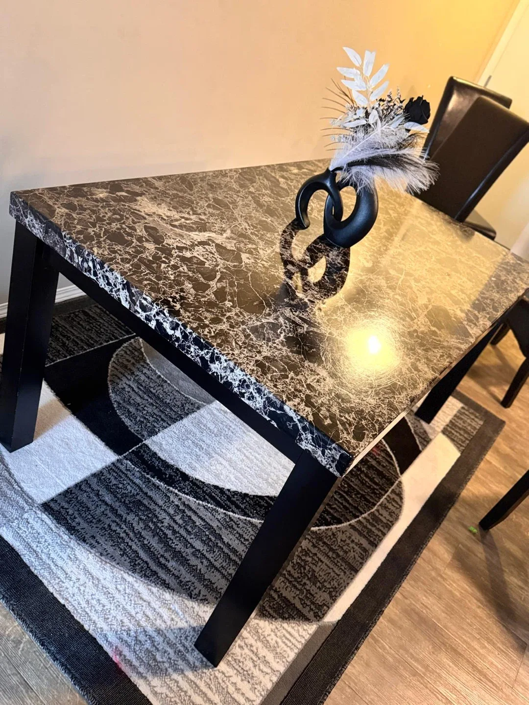 Marble Top Dining Table Set with 6 Chairs image indicator(2)