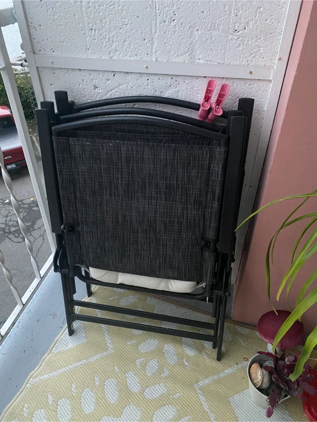 Outdoor Table w/ Folding Chairs - Black image indicator(2)
