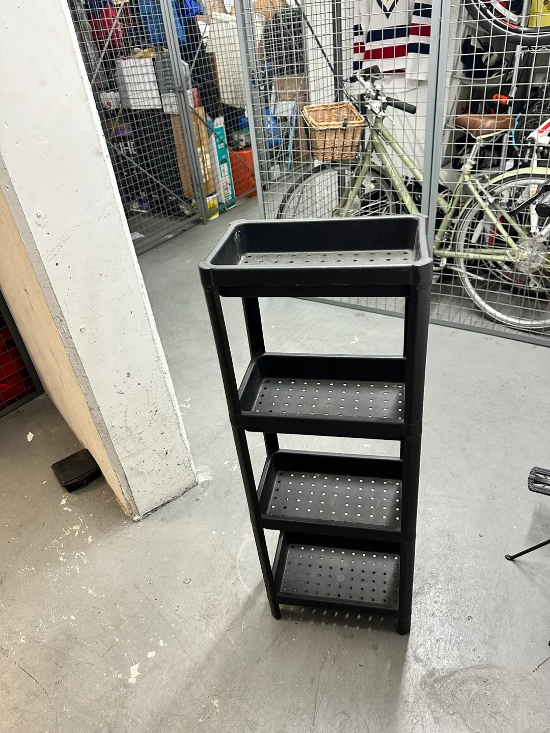 Black 4-Tier Rolling Storage Cart image indicator(3)