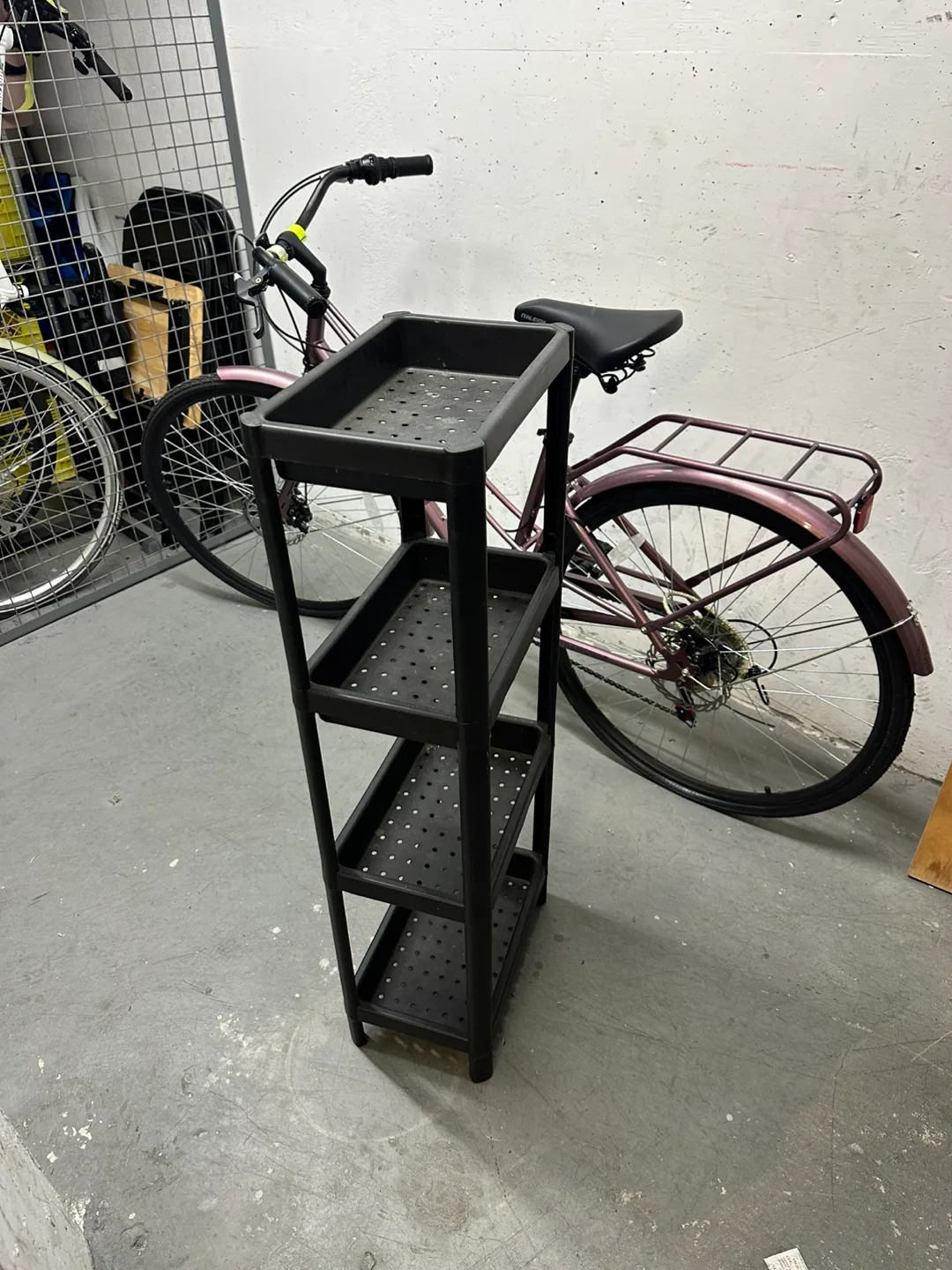 Black 4-Tier Rolling Storage Cart image indicator(2)