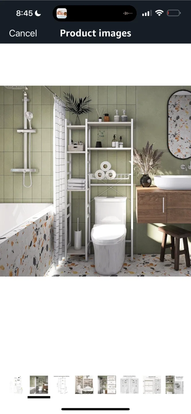 White Bathroom Over-the-Toilet Space Saver image indicator(3)