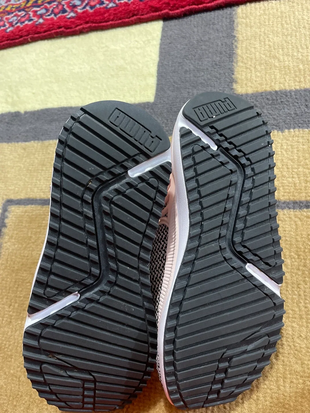 Puma Girl's Size 5.5 Pink/Black Sneakers image indicator(2)