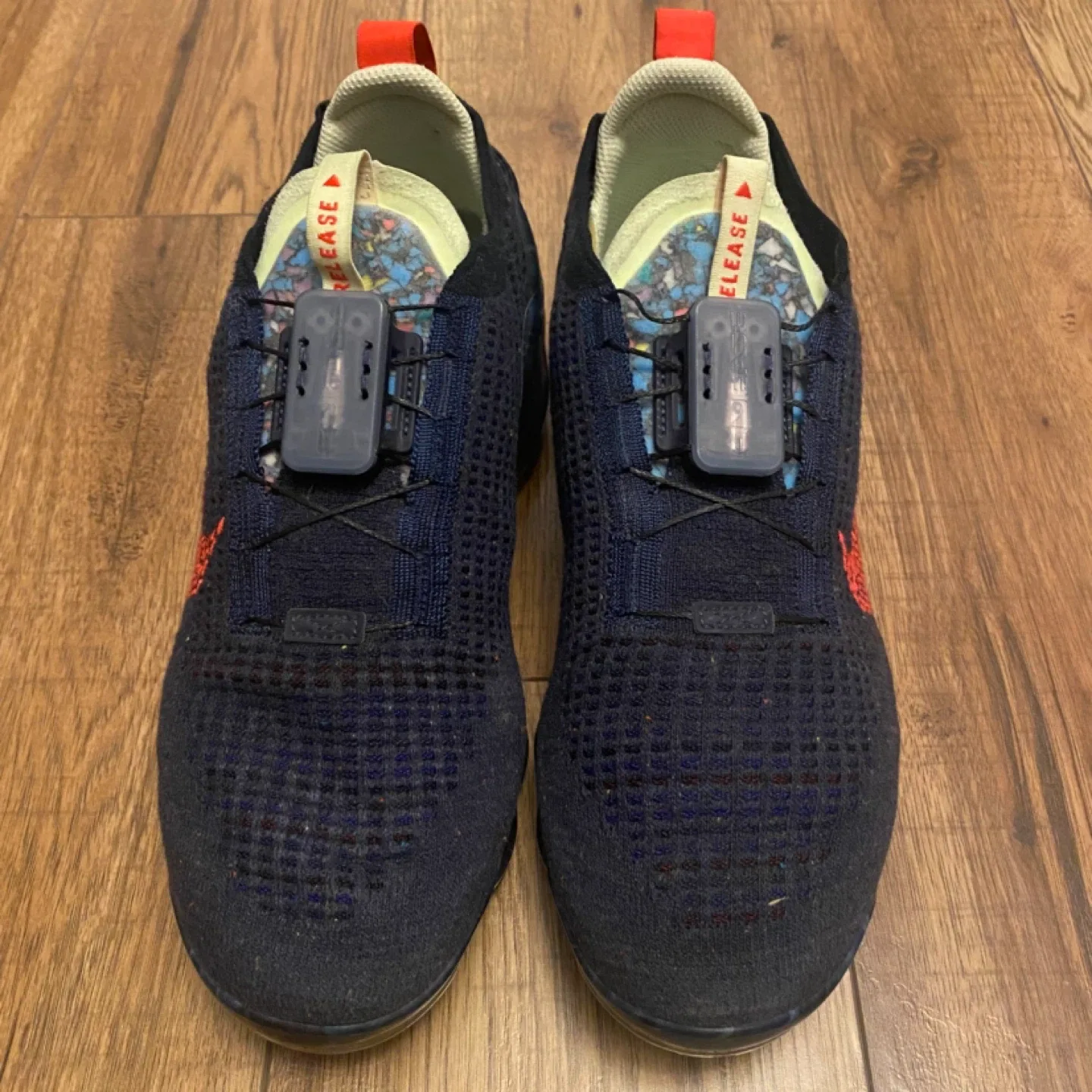 Nike Air Vapormax Flyknit 2020 Obsidian Blue Siren Red Volt image indicator(5)