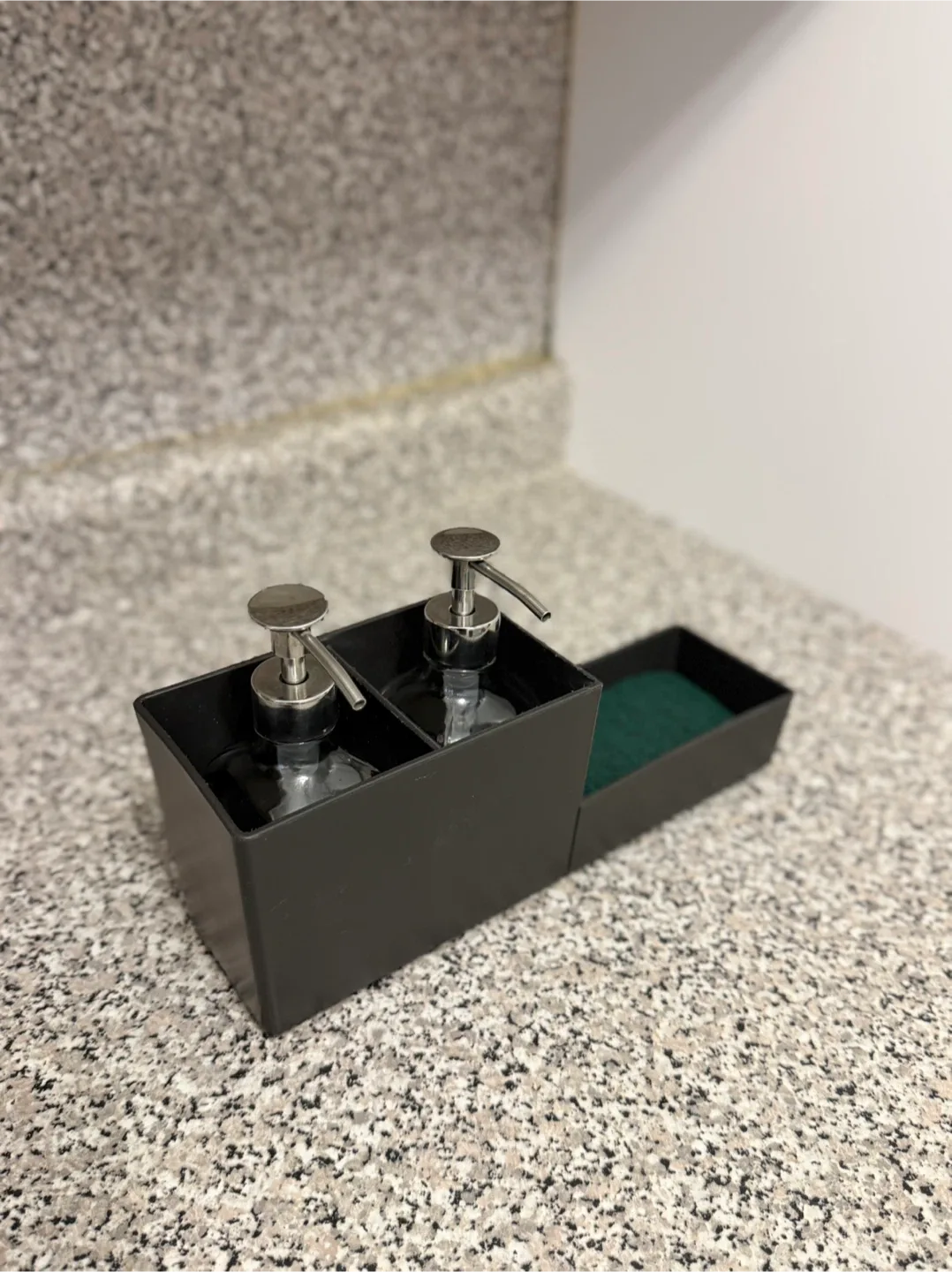 Dish soap dispenser set with sponge holder thumbnail