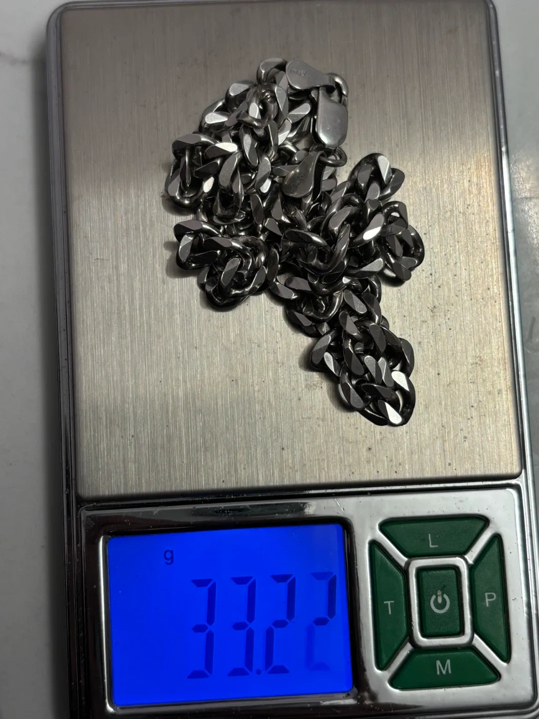 .925 Silver 18 inch curb necklace image indicator(2)