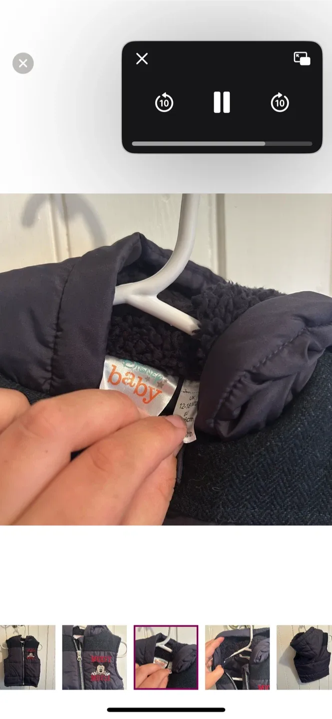 Mickey Mouse Baby Vest - Size 12-18 Months image indicator(3)