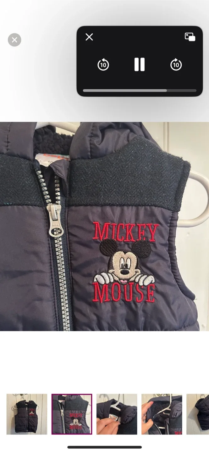 Mickey Mouse Baby Vest - Size 12-18 Months image indicator(2)