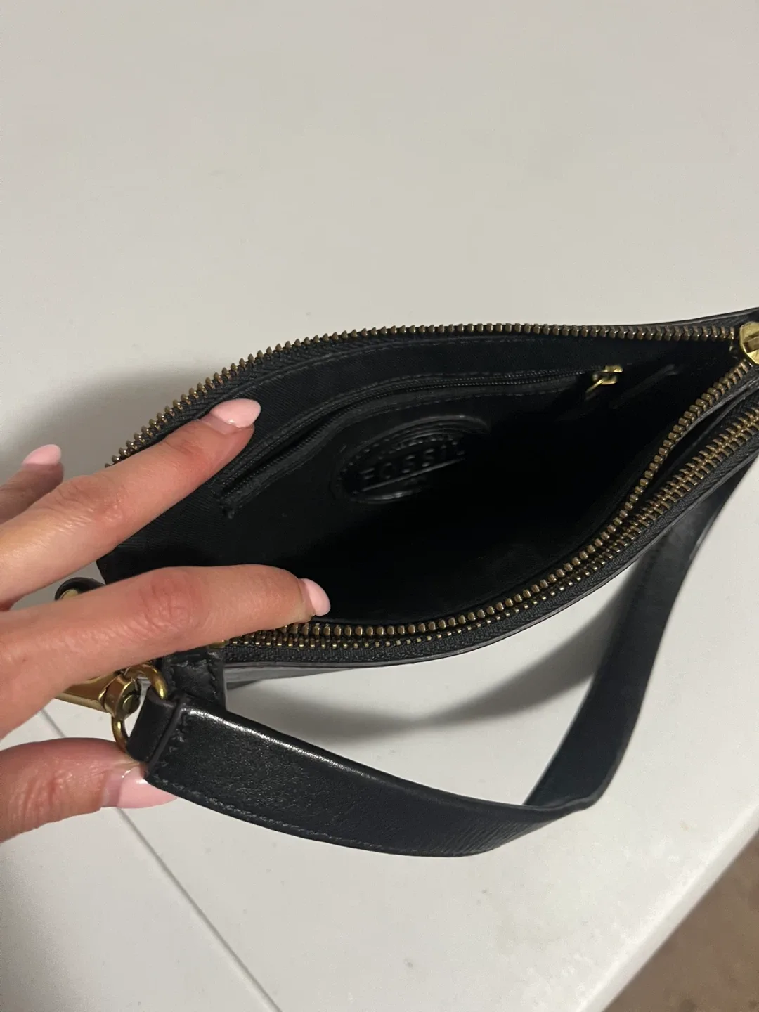 Fossil Black Leather Handbag image indicator(3)