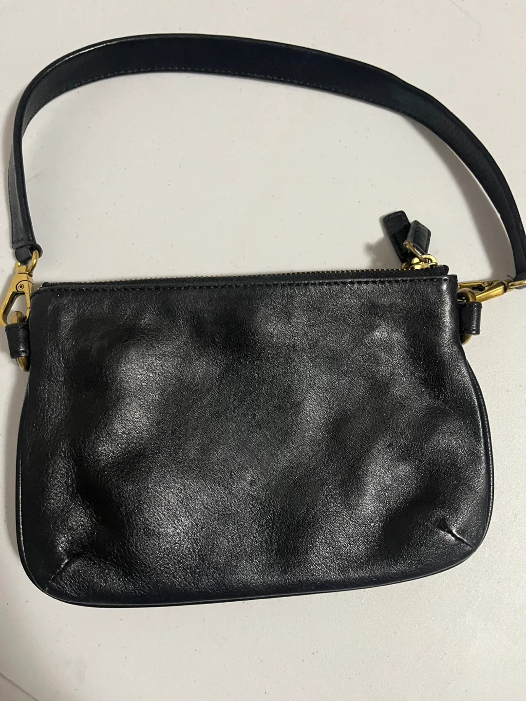 Fossil Black Leather Handbag image indicator(2)
