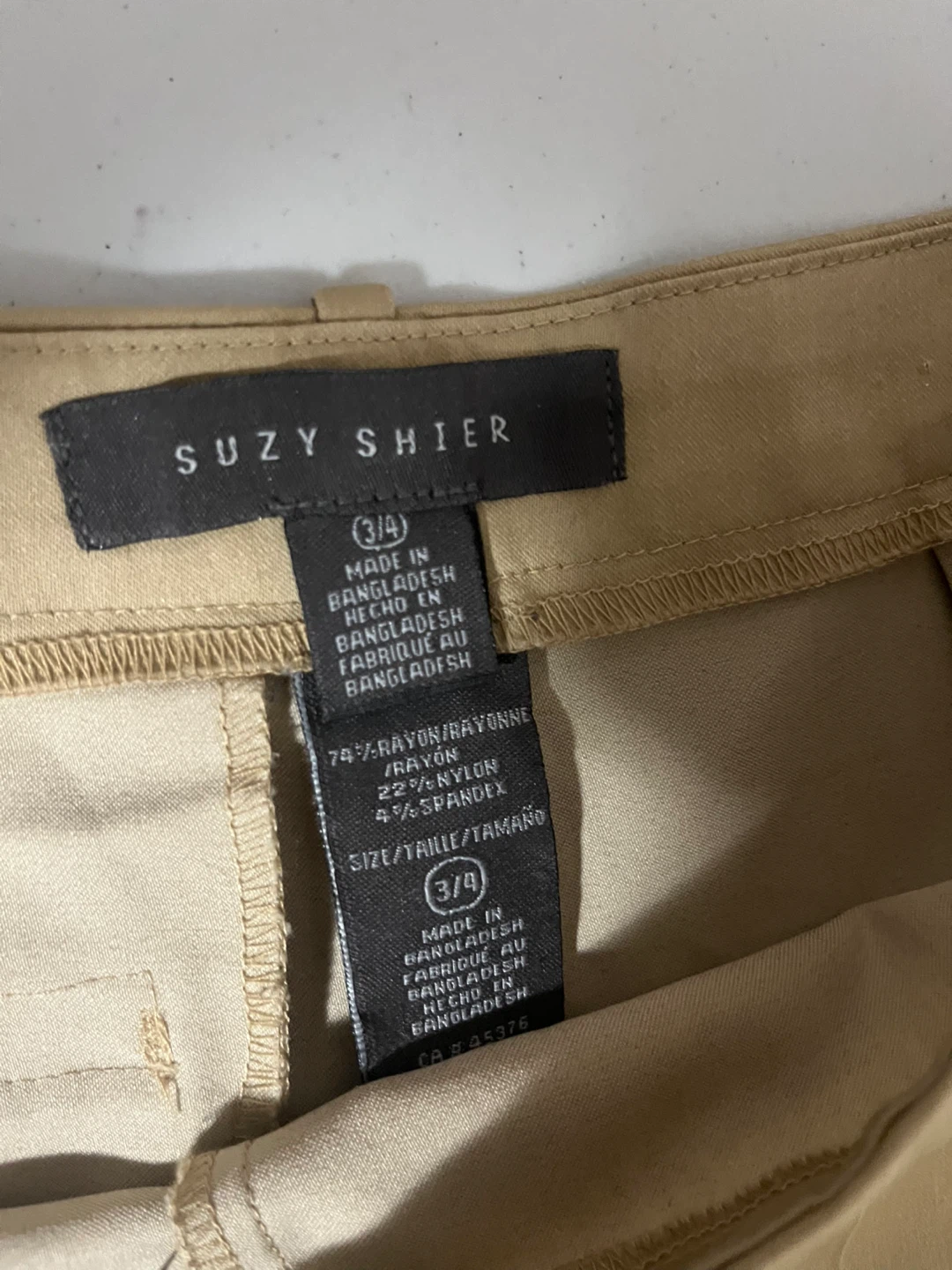 Suzy Shier Khaki Pants - Size 3/4 - photo 3