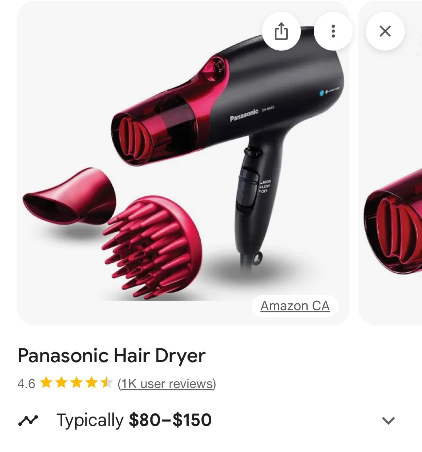 Panasonic EH-NA65 Hair Dryer