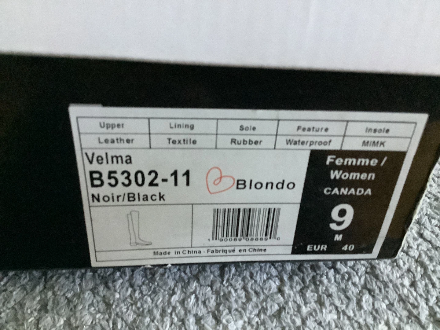Blondo Velma Waterproof Black Leather Knee High Boots - Size 9
