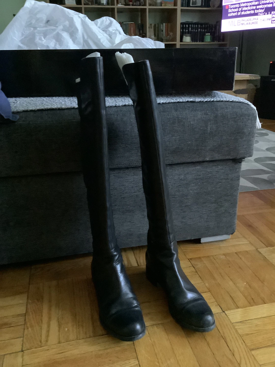 Blondo Velma Waterproof Black Leather Knee High Boots - Size 9 - photo 2