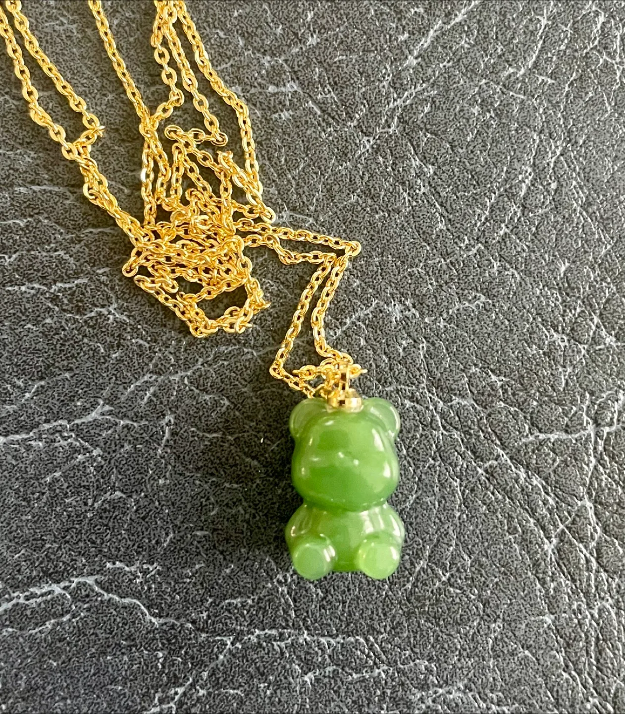 Natural Hetian Jade Bear Pendant Necklace image indicator(2)