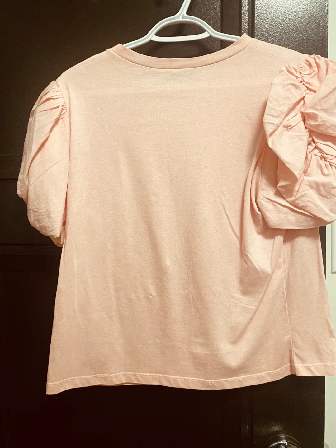 Zara Pink Puff Sleeve Top - Size M image indicator(2)