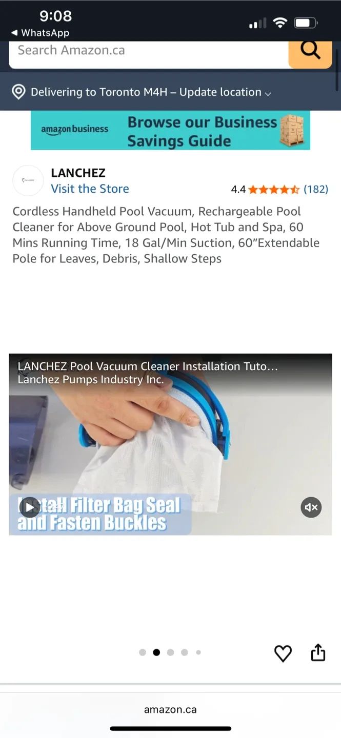 LANCHEZ Cordless Handheld Pool Vacuum image indicator(2)