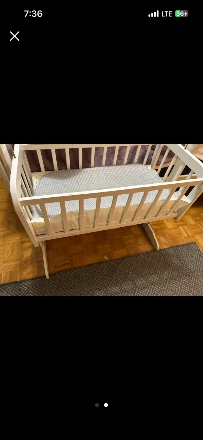 White Baby Cradle