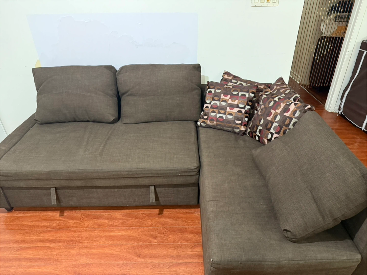 IKEA Brown Sectional Sofa with Storage - photo 2