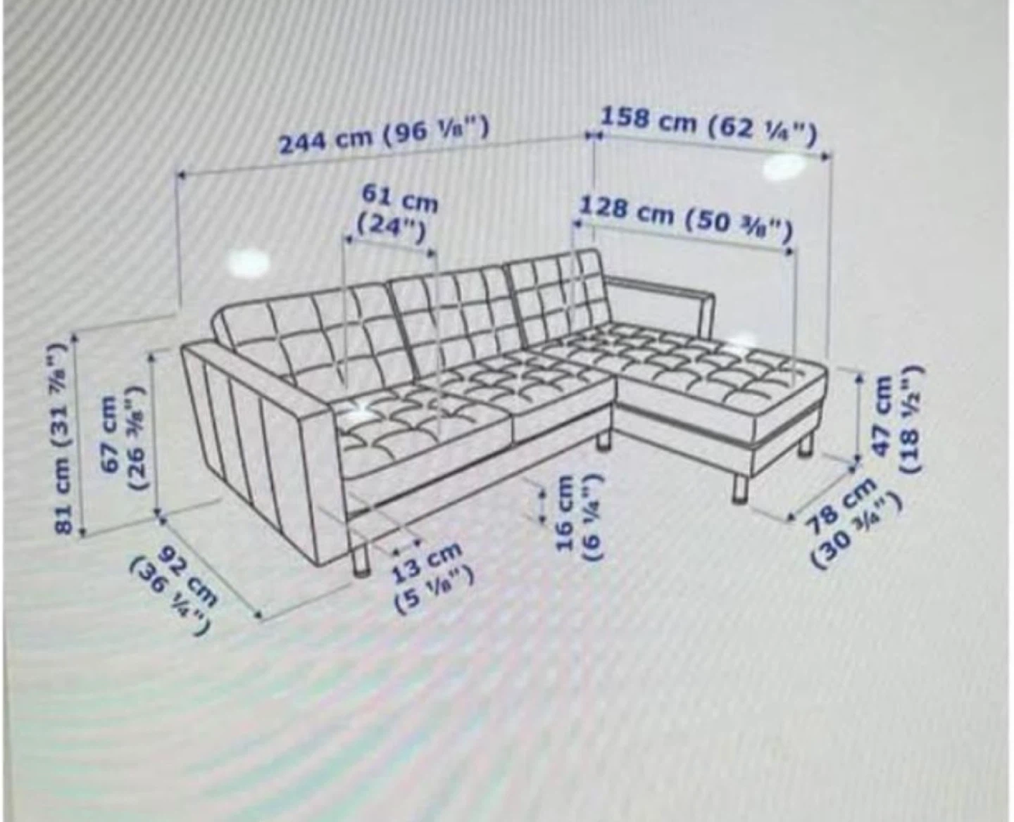 Grey Sectional Sofa with Chaise