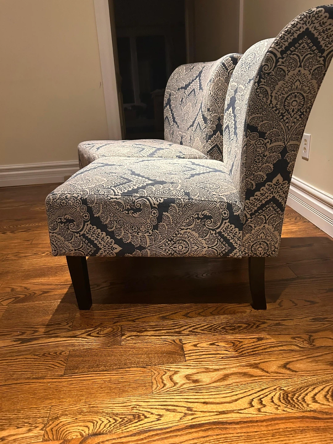 Pair of Accent Chairs - Blue & White Pattern - photo 3