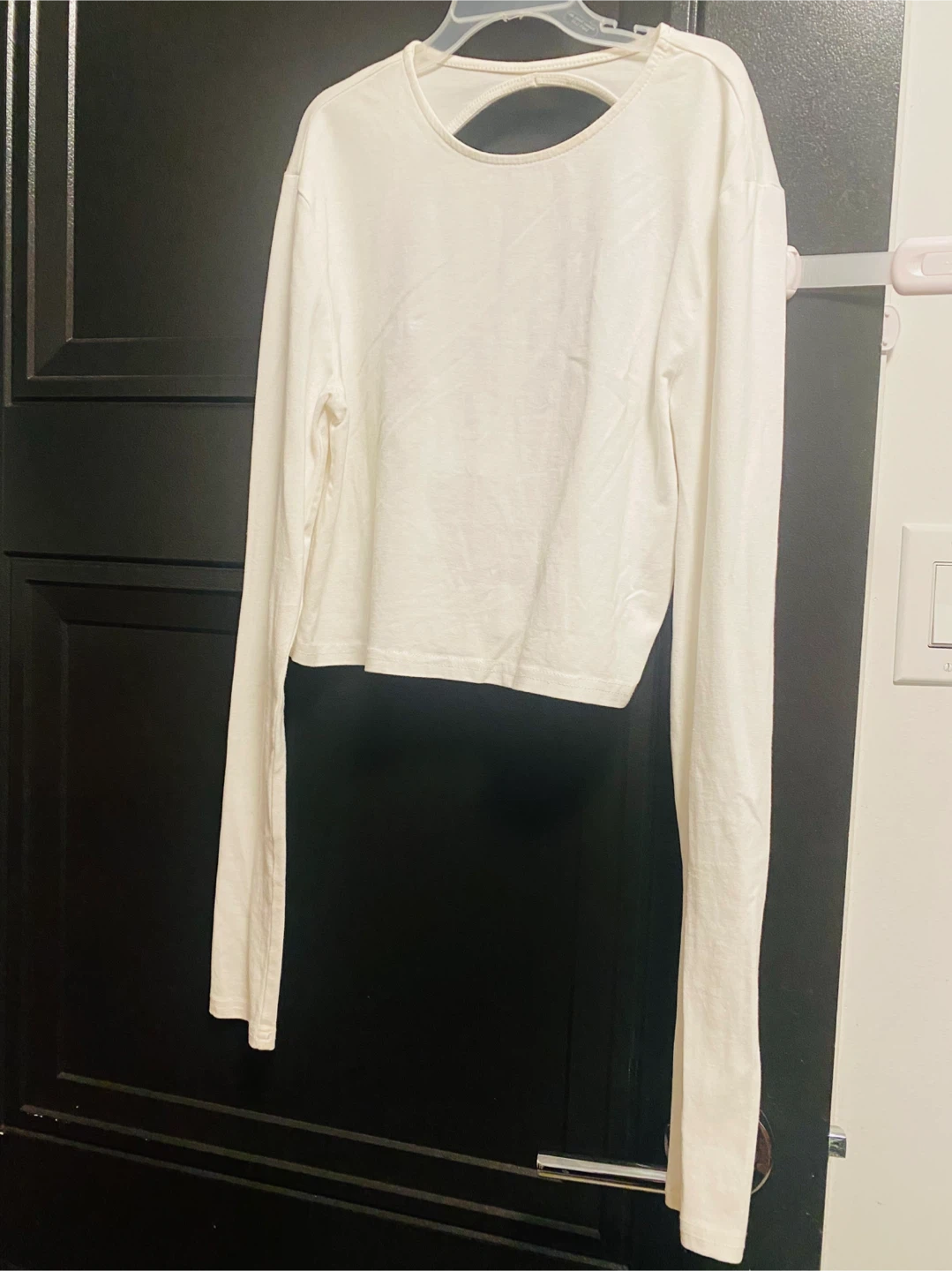 H&M Divided White Long Sleeve Top - Size M