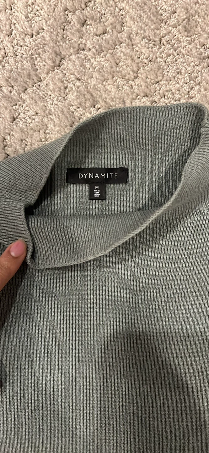 Dynamite Green Mock Neck Sweater - Size M - photo 2