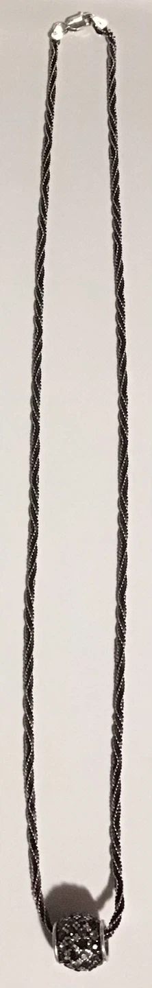 Braided Silver Tone Necklace - photo 2