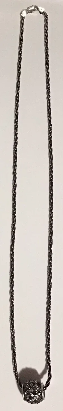Braided Silver Tone Necklace image indicator(2)
