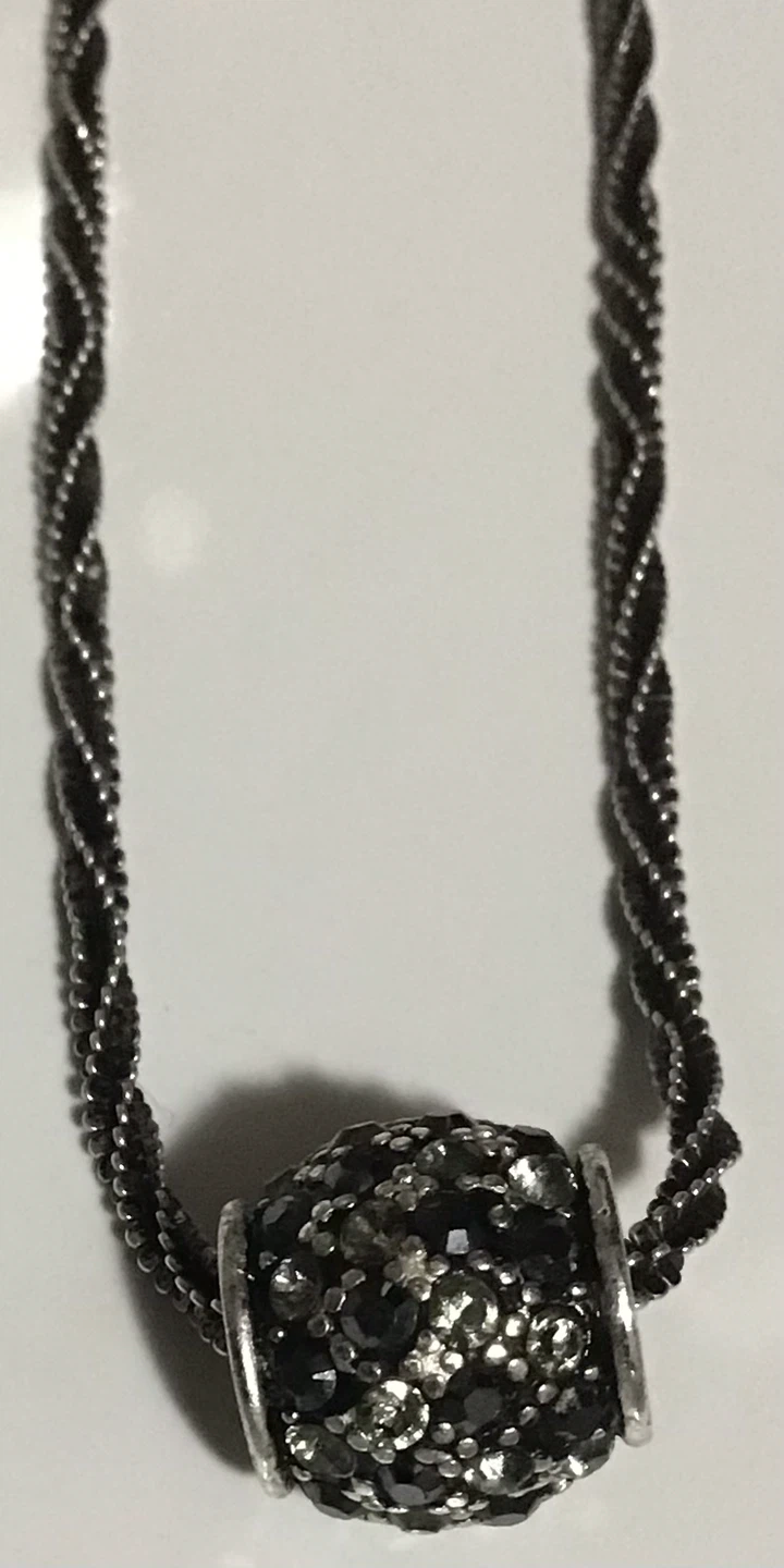 Braided Silver Tone Necklace